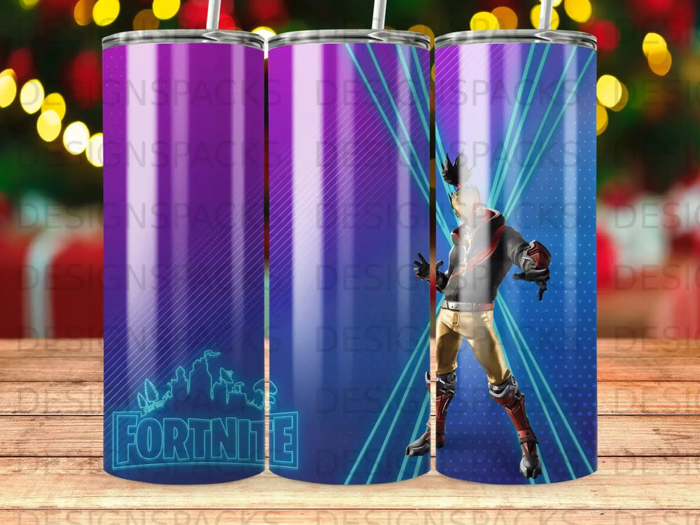 Fortnite Gamer Character Blue Lines Purple Gradient product type