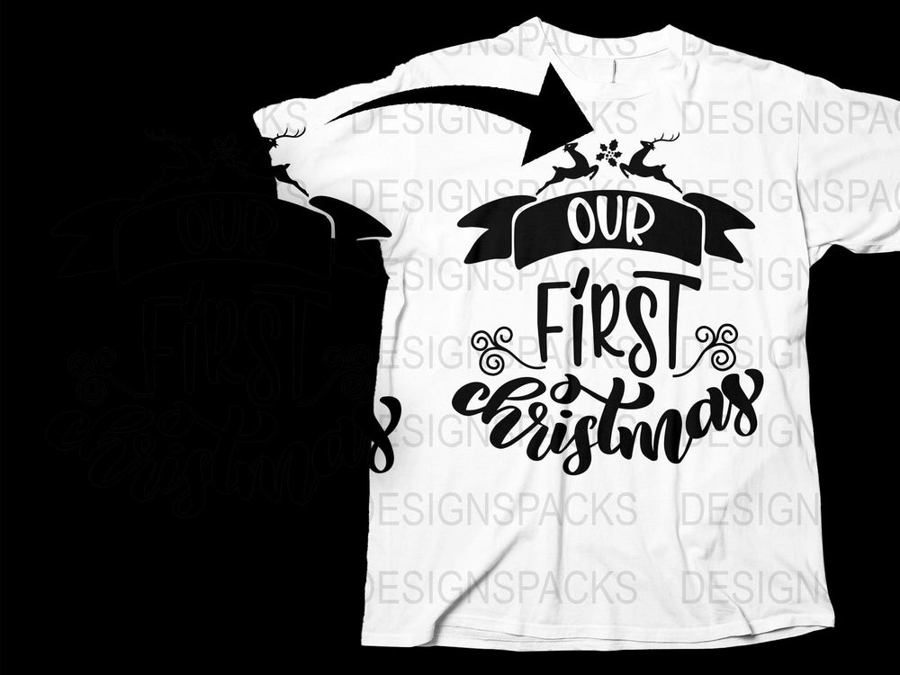 Our First Christmas Together Couple T-Shirt, Matching Holiday Tee, Festive Winter Apparel, Romantic Gift Idea