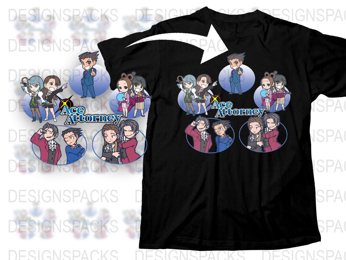 Ace Attorney Anime T-Shirt, Phoenix Wright Graphic Tee, Gaming Apparel, Unisex Manga Shirt