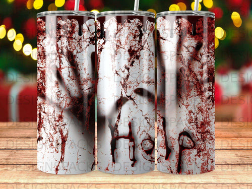 Bloody handprint and 