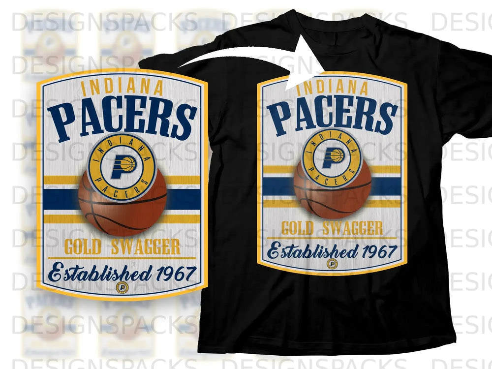 Indiana Pacers Gold Swagger Established 1967 T-Shirt