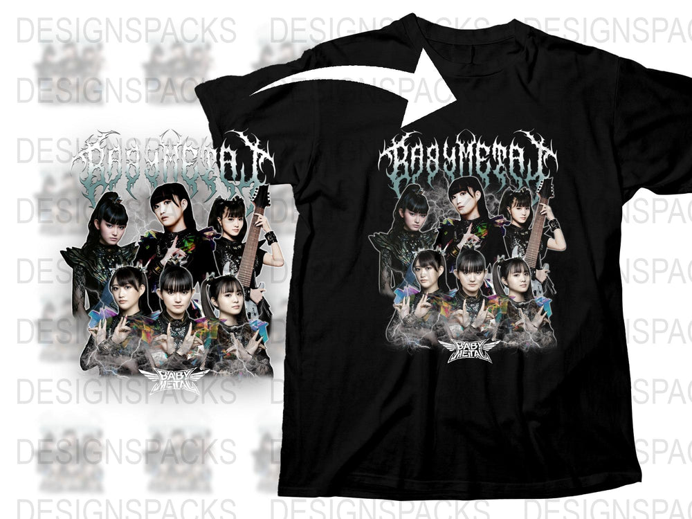 Babymetal Band Graphic Tee, Japanese Kawaii Metal Music, Unisex Concert T-Shirt, Fan Merchandise Black Shirt