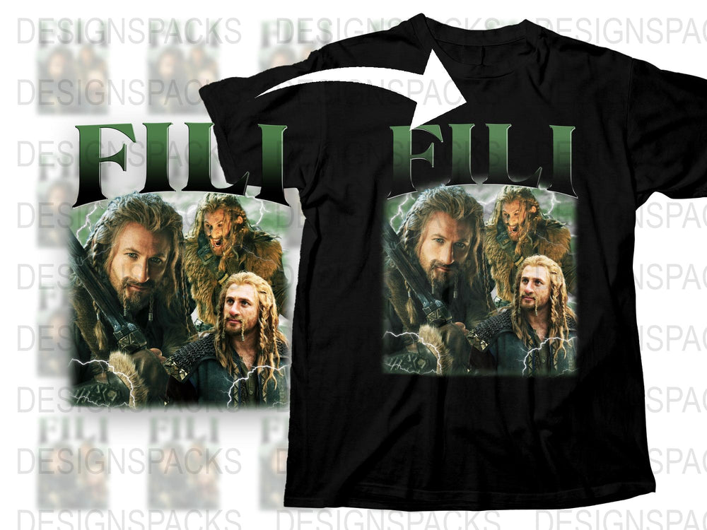 Fantasy Movie Inspired Graphic T-Shirt, Men's Adventurous Character Print Tee, Epic Movie Apparel, Unique Film Merchandise Gift