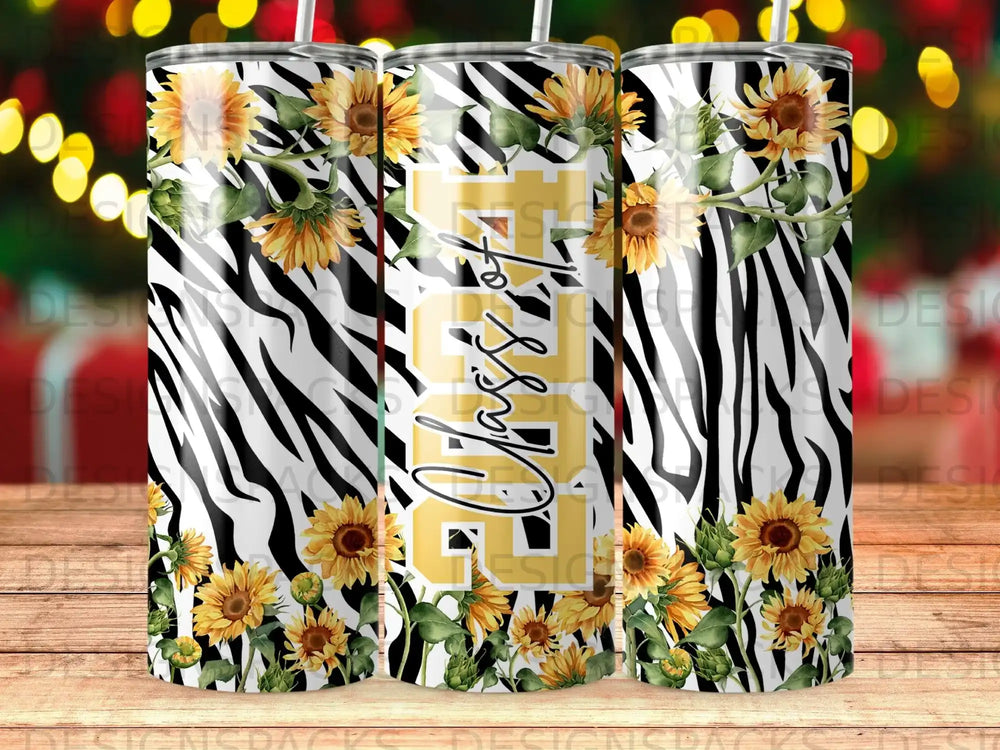 Zebra Print Sunflower Class Of 2024 Design product type
