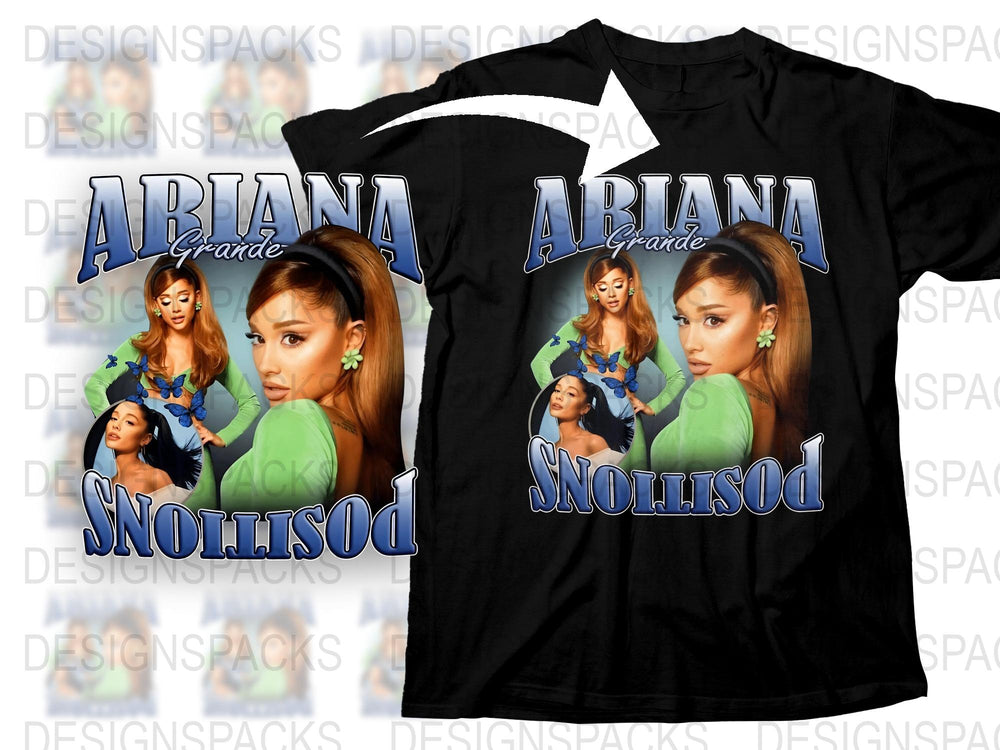 Ariana Grande Fan T-Shirt, Multiple Poses Graphic Tee, Music Pop Star Merchandise, Collectible Fashion Top