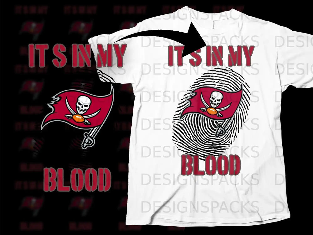 It's In My Blood Buccaneers Fan T-shirt