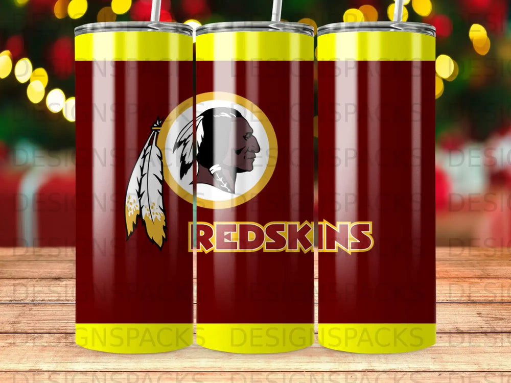 Redskins Vintage Logo Head Feathers Design Tumbler product type