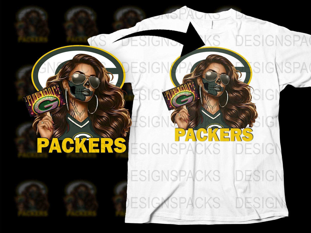 Stylish Football Fan T-Shirt, Women's Packers Graphic Tee, Sports Team Apparel, Game Day Outfit, Unique Fan Gift Idea