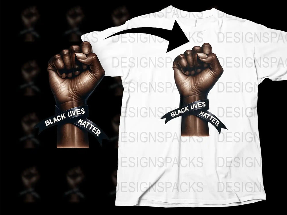 Black Lives Matter T-Shirt, Unisex White Tee with Raised Fist Graphic, Activist Apparel, Supportive Fashion Item, Social Justice Clothing