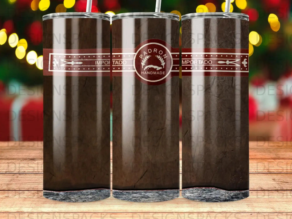 Padron handmade cigars on a dark wood background.