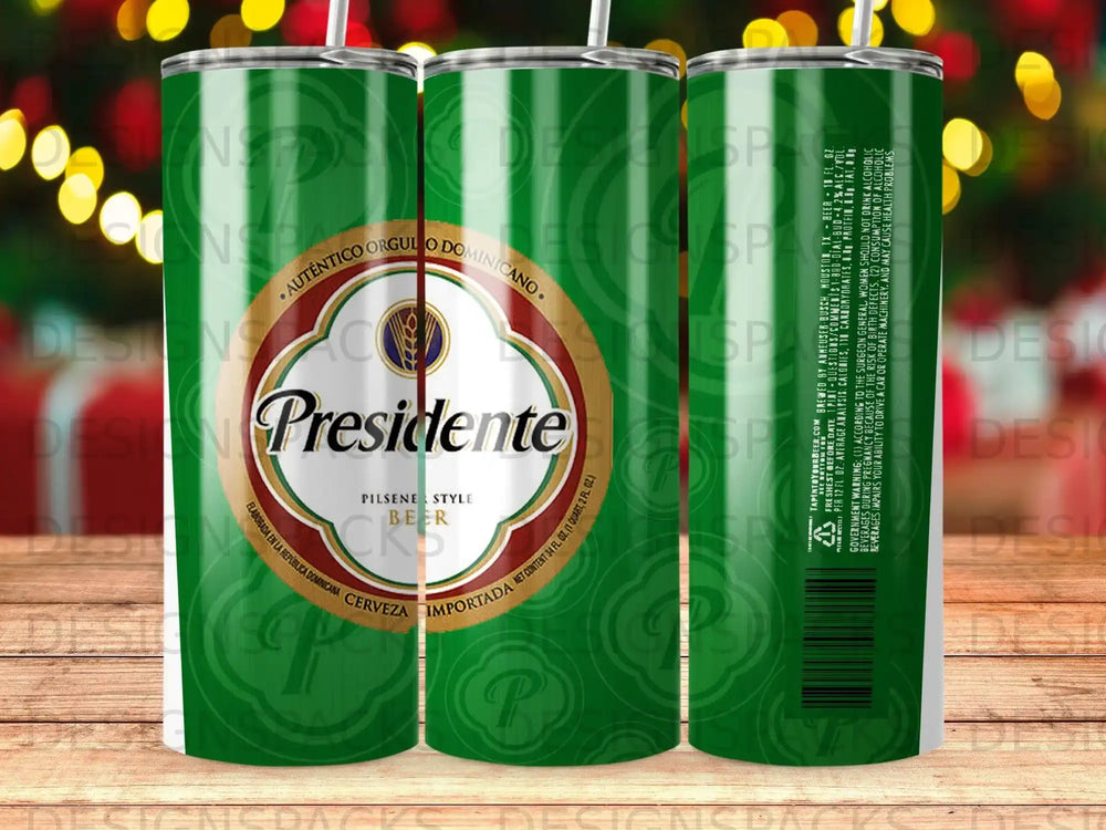 Presidente Pilsner Style Beer can with Dominican Republic origin.