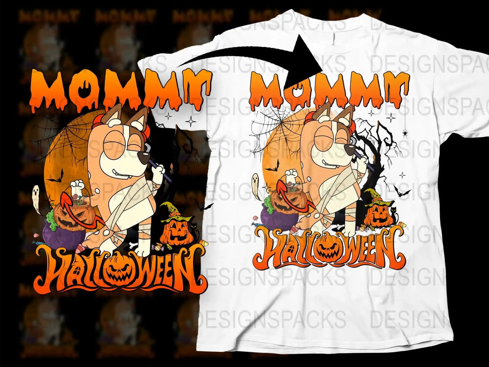 Halloween Mommy T-Shirt, Cute Witch Fox Graphic, Spooky Fall Tee, October Fashion, Women's Casual Shirt, Pumpkin and Bats Design