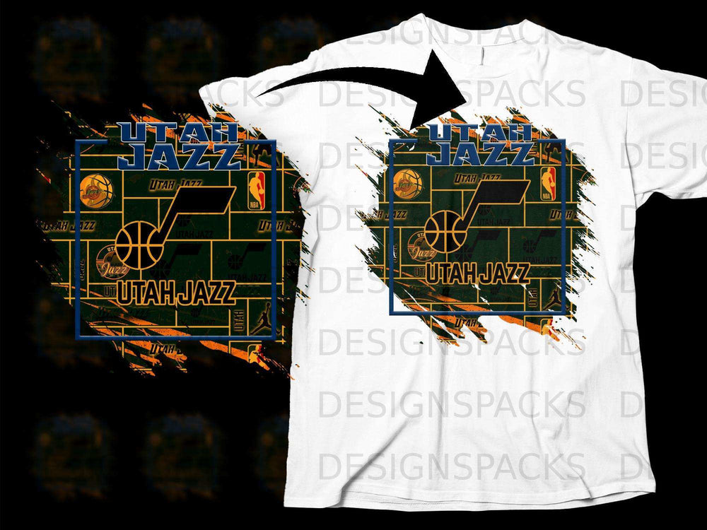 Utah Jazz Retro Basketball Fan Art Shirt