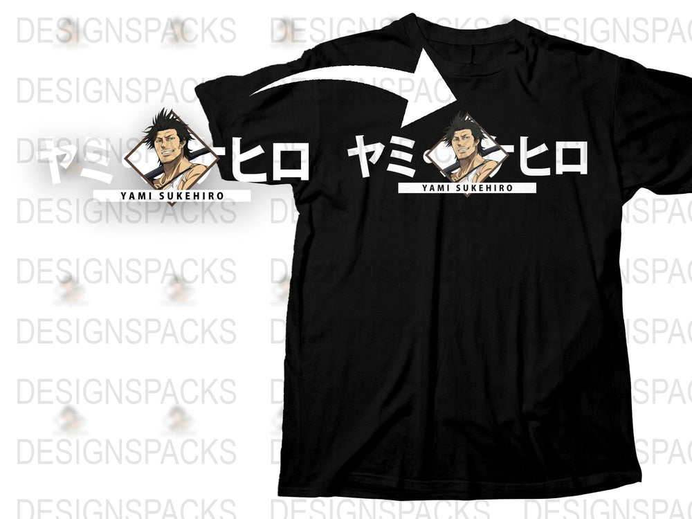 Yami Sukehiro Black Clover Anime T-Shirt, Manga Character Graphic Tee, Unisex Cotton Shirt, Fan Gift Idea, Casual Streetwear Top