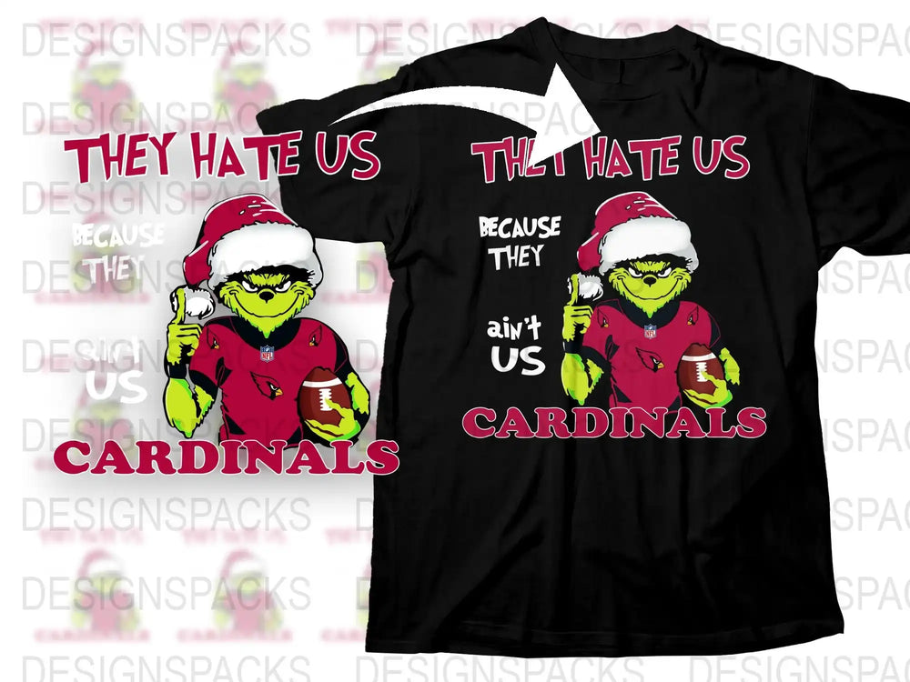 Cardinals Fan T-Shirt, Funny Football Bird Graphic Tee, Red and Black Sports Apparel