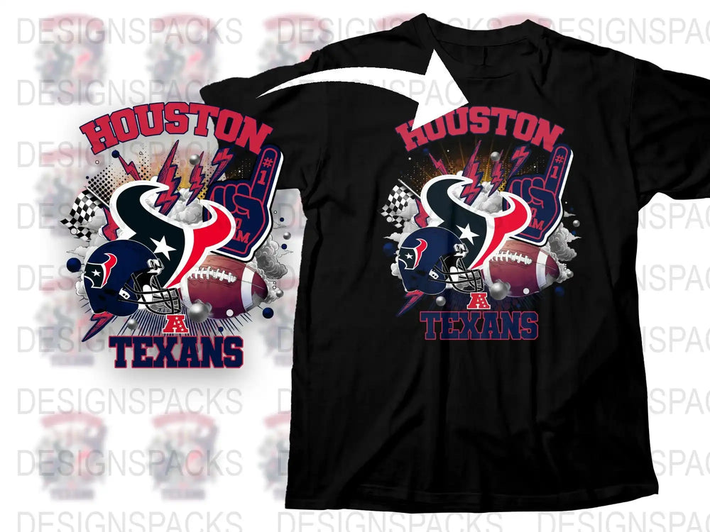 Houston Texans T-Shirt, Football Team Graphic Tee, Vintage Sports Apparel, NFL Fan Gear