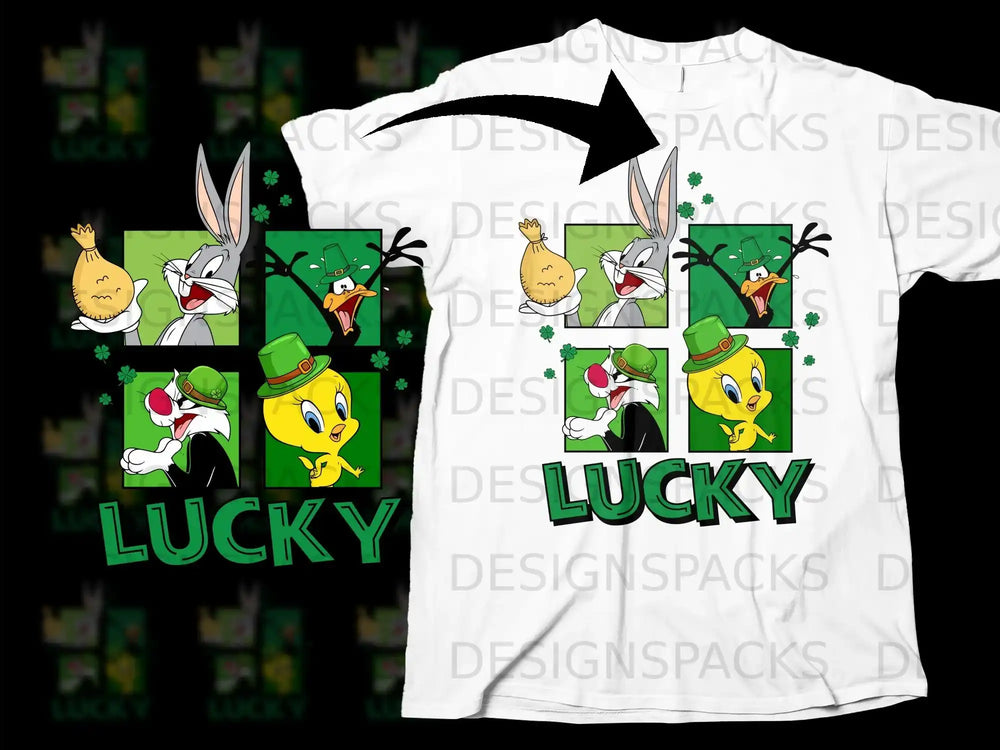 Bugs Daffy Sylvester Tweety St Patricks Day Lucky product type