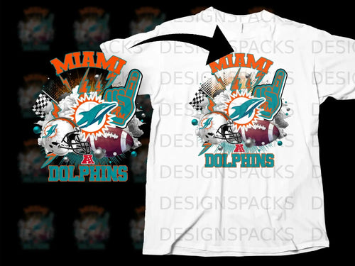 Miami Dolphins Vibrant Design Football Fan Apparel