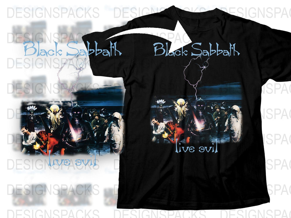 Black Sabbath Live Evil T-Shirt, Vintage Band Tee, Classic Rock Music Fan Apparel, Unisex Clothing