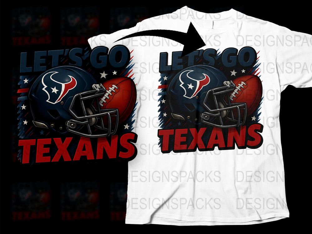 Houston Texans Football T-Shirt, Team Pride Sports Graphic Tee, Fan Apparel, Unisex All Sizes