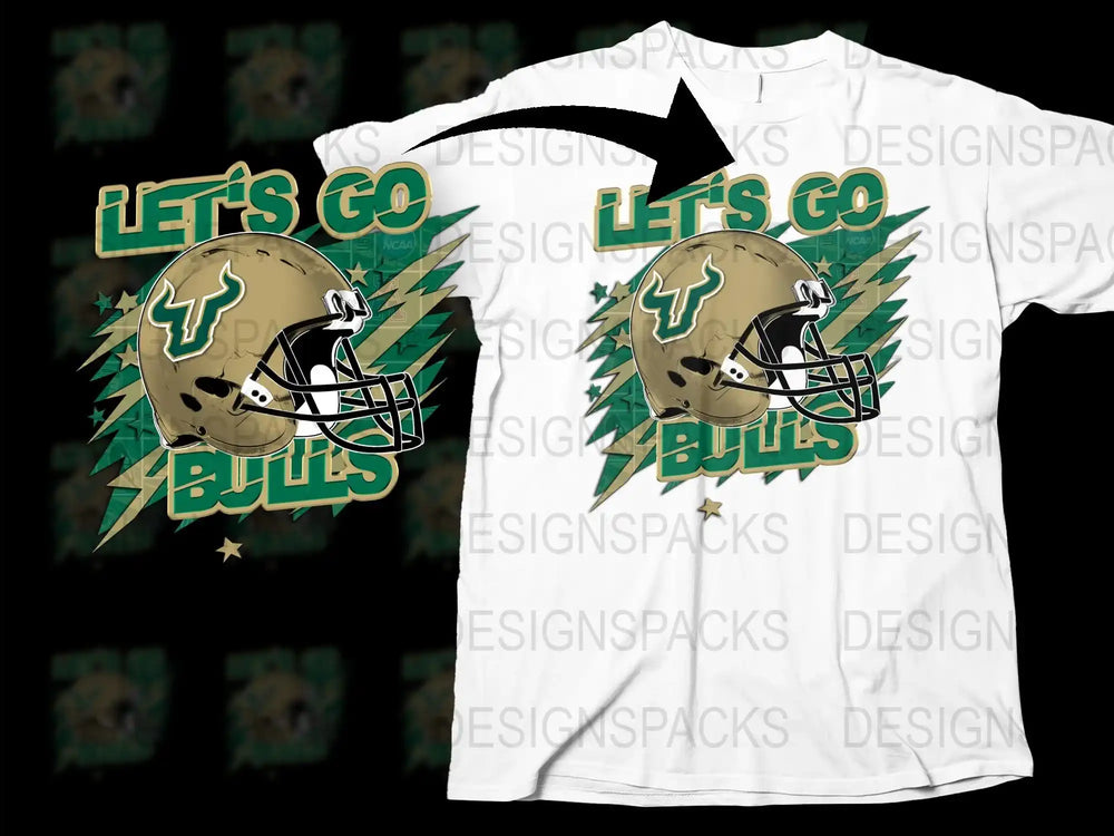 USF Bulls Football Inspired T-Shirt, College Sports Fan Apparel, Graphic Tee Gift