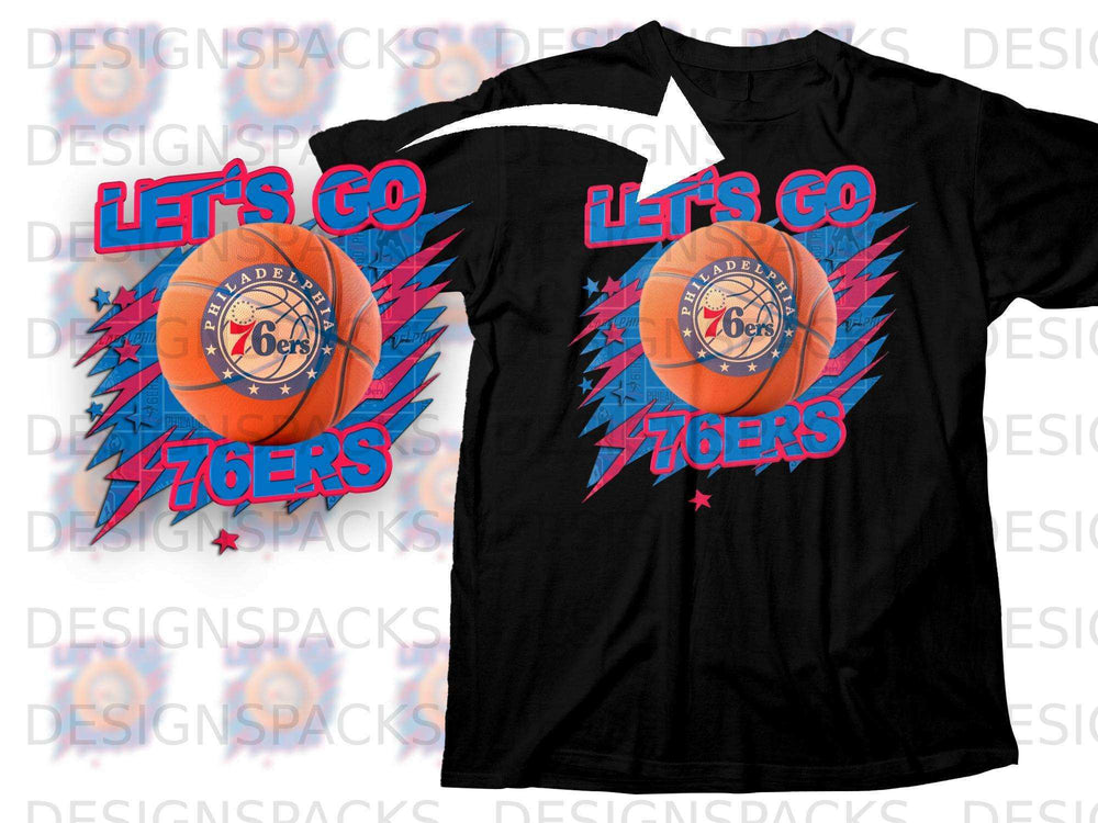 Let's Go 76ers Basketball Team Supporters Shirt