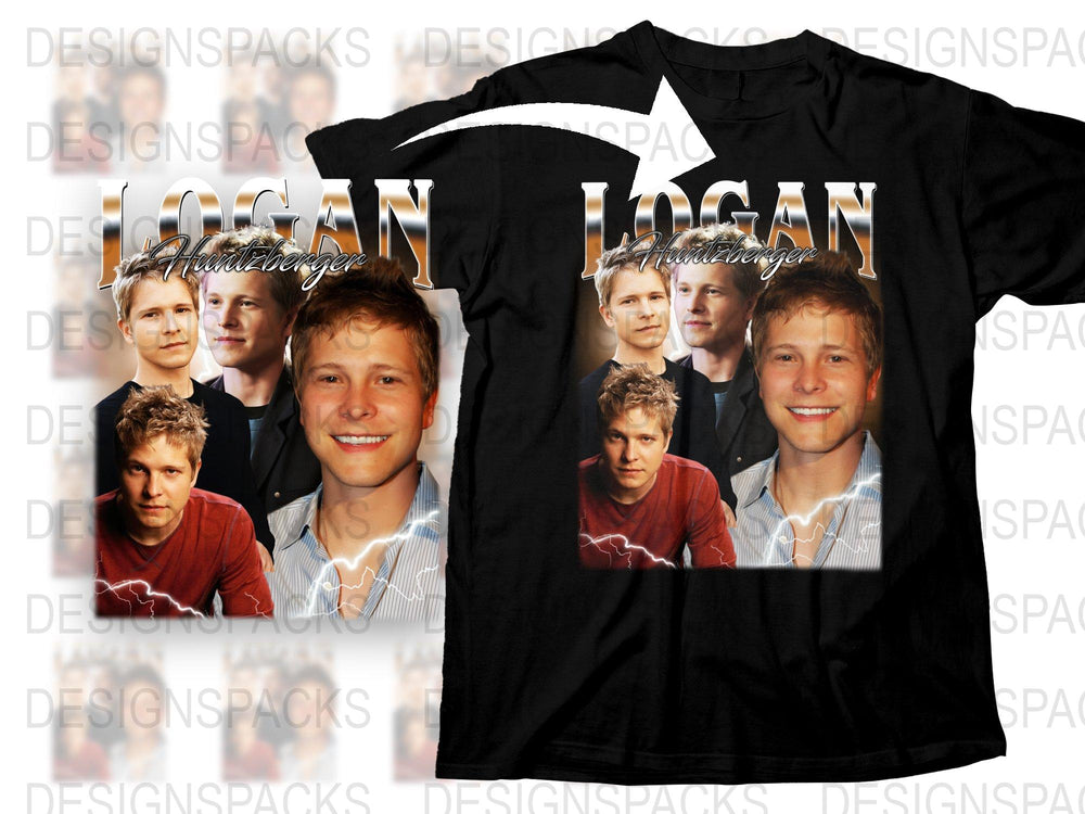 Logan Lerman Fan T-Shirt, Movie Actor Photo Collage, Graphic Tee, Unisex Fashion Top