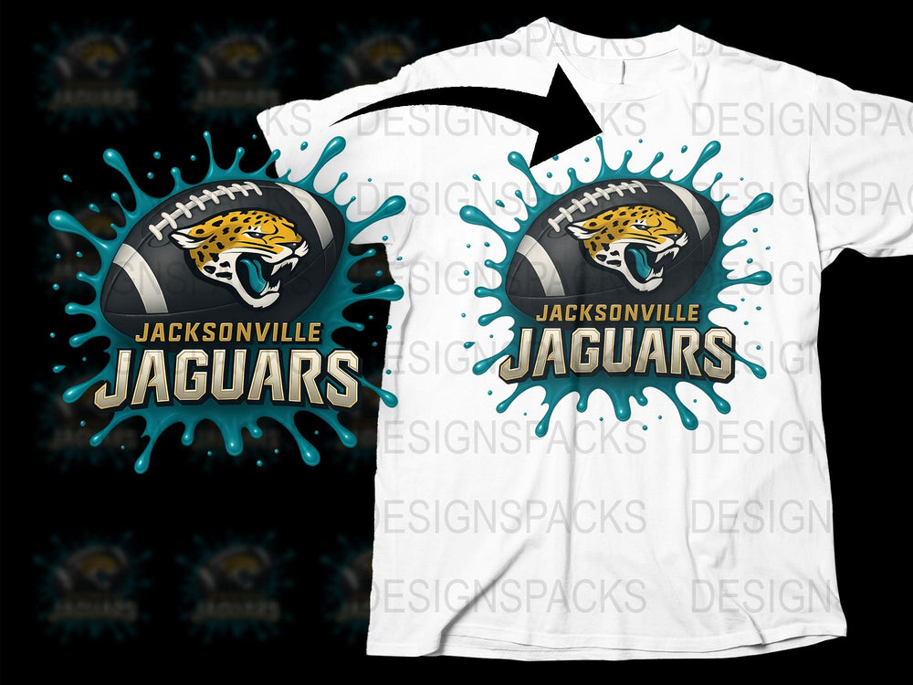 Jacksonville Jaguars T-Shirt, NFL Team Fan Gear, Football Graphic Tee, Sports Apparel, Men's Fashion, Athletic Wear, Gift Idea