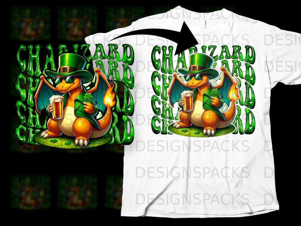 Charizard Leprechaun Shamrock Lucky Beer Dragon product type