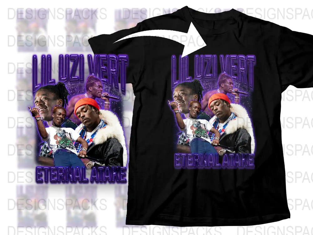 Eternal Atake Lil Uzi Vert Inspired Graphic T-Shirt, Vibrant Fan Art, Hip Hop Tee, Unisex Fashion Top, Urban Streetwear Clothing