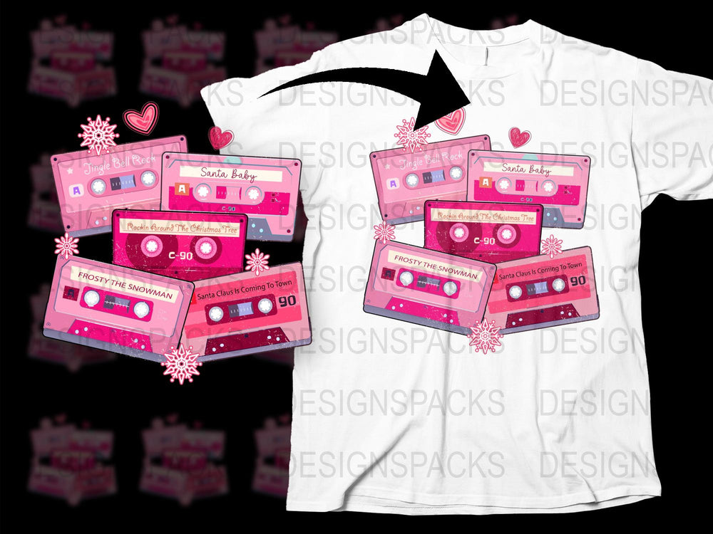 Retro Cassette Tape Graphic T-Shirt, Vintage Pink Mixtape Tee, 80s Music Lover Gift, Unisex Fashion