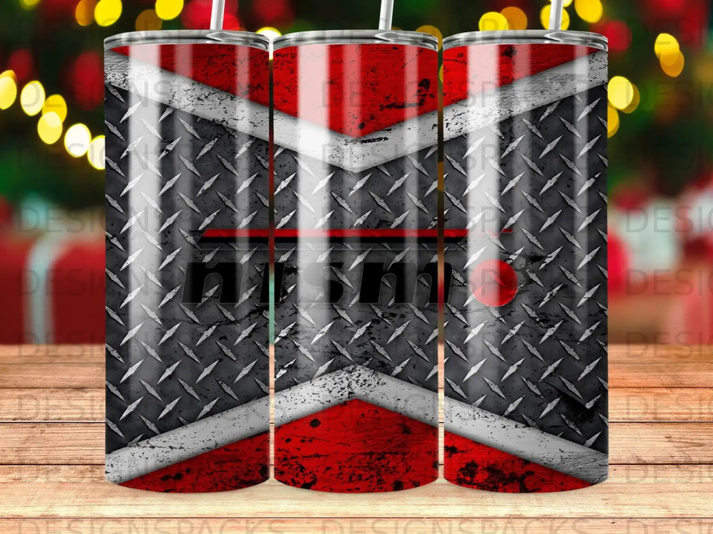 Red White Diamond Plate Chevron Grunge product type