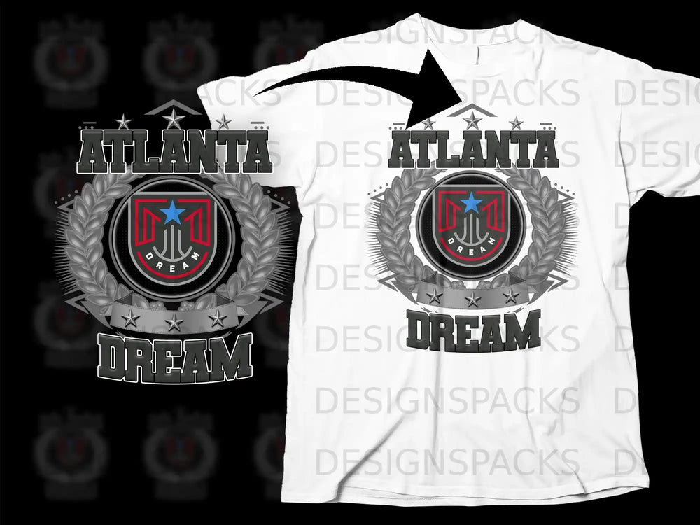 Atlanta Dream Basketball Applique T-Shirt