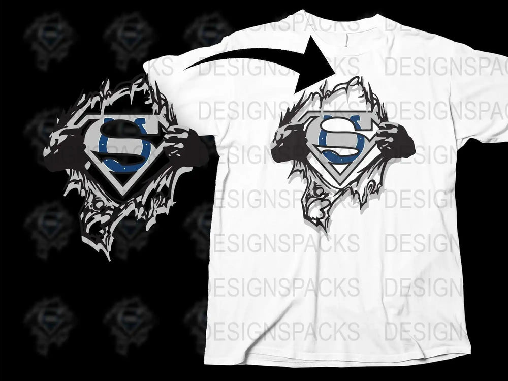 Superhero Logo T-Shirt, Graphic Tee, White Shirt, Men's Fashion, Casual Wear, Unique Design, Comic Style, Trendy Top