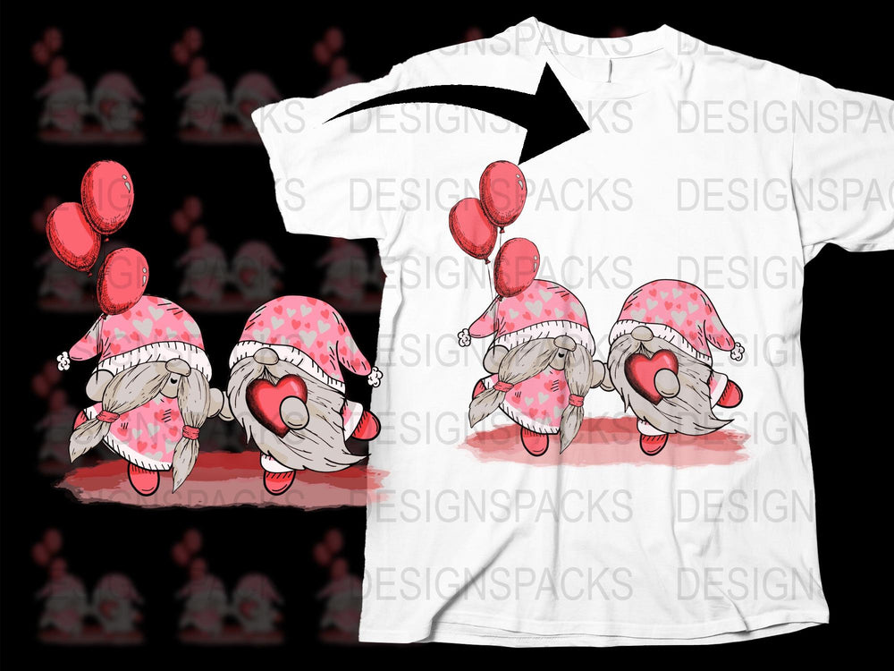 Cute Bunny T-Shirt, Pink Rabbit Love Heart, Kids and Adults Casual Wear