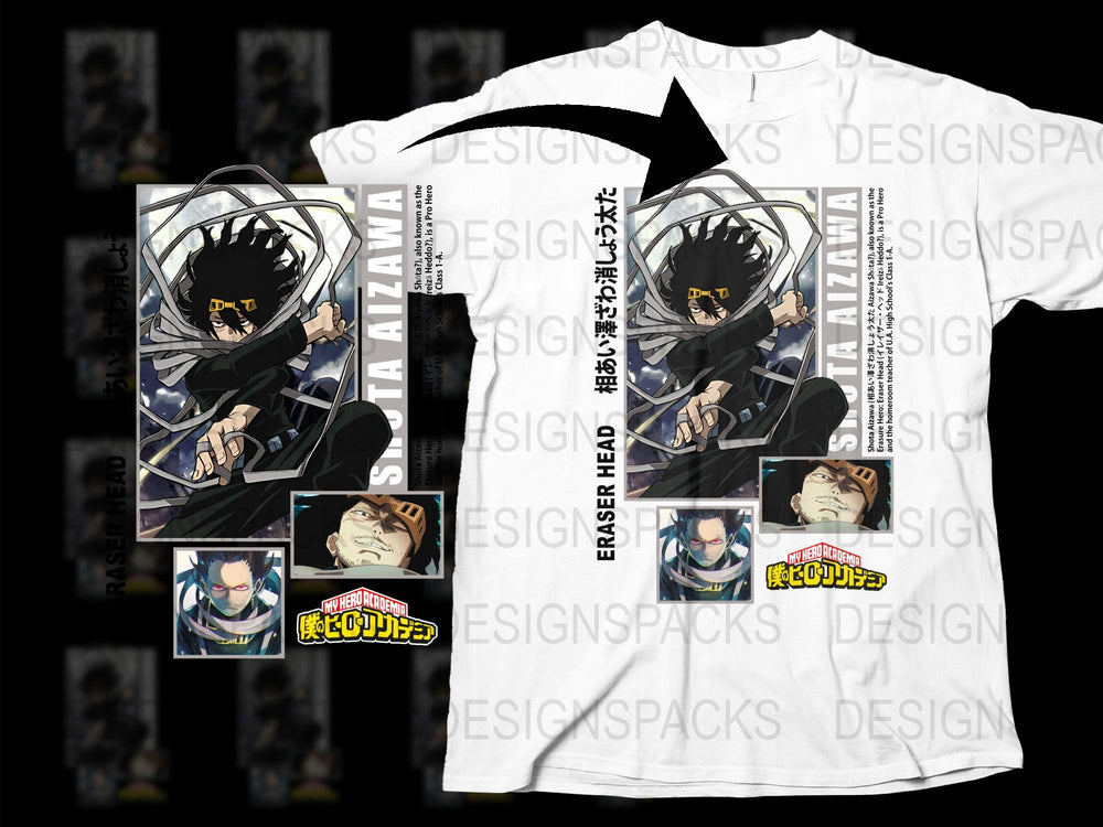 Anime Graphic Tee, Manga Character Shirt, Cool White T-Shirt with Japanese Text, Unisex