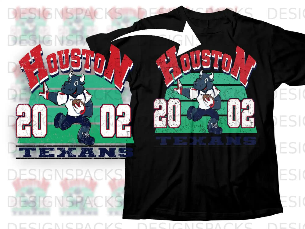 Houston Texans 2002 Graphic Tee Football Shirt