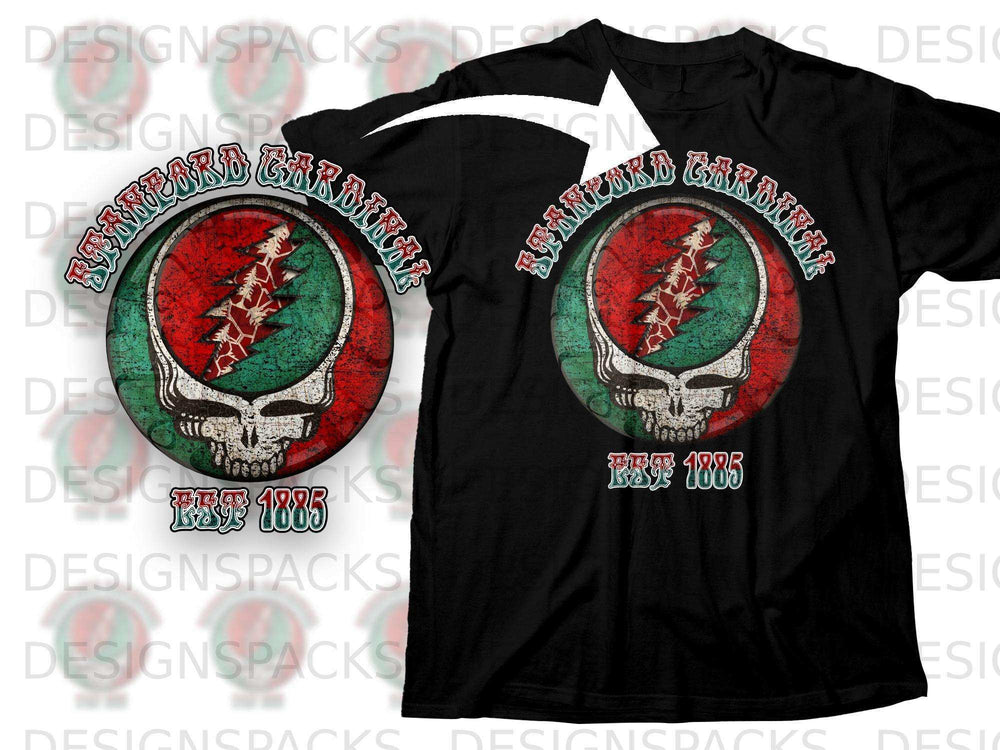 Stanford Cardinal Est 1895 Skull Design Shirt