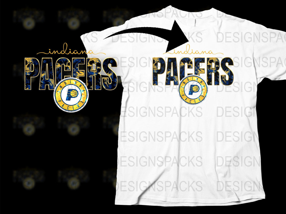 Indiana Pacers T-Shirt, Basketball Team Logo Graphic Tee, Sports Fan Apparel, White Cotton Shirt
