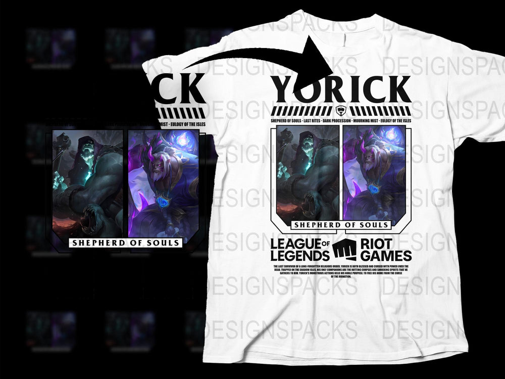 League of Legends Yorick Shepherd of Souls Graphic T-Shirt, Gaming Merch, Casual Unisex Apparel