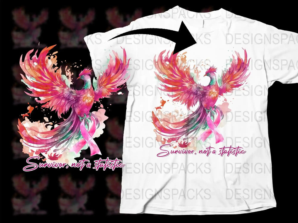 Colorful Phoenix Bird Art T-Shirt, Watercolor Splash Graphic Tee, Vibrant Mythical Creature Design Shirt