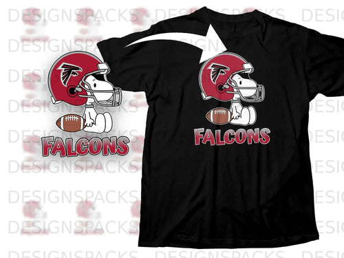 Snoopy wearing Falcons helmet holding football product type