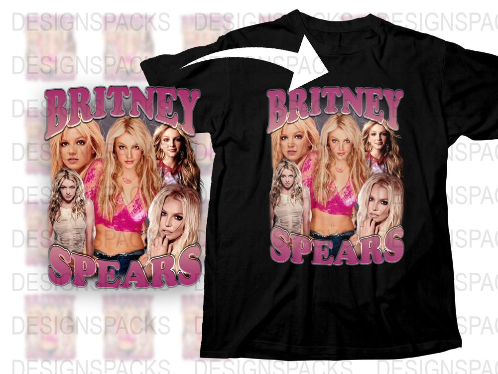 Pop Icon Graphic T-Shirt, Vintage Style Black Tee, Multiple Photos, Fan Merchandise, Collectible Shirt