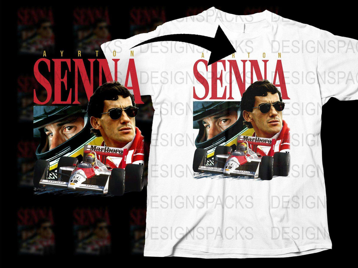 Ayrton Senna T-Shirt, Vintage Racing Car Driver Tee, Formula 1 Legend Shirt, Motorsport Enthusiast Gift