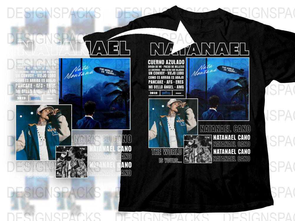 Nathanael Cano Graphic T-Shirt, Mexican Music Artist Inspired Cotton Tee, Urban Streetwear, Unisex Fashion Top, Trendy Concert Merchandise
