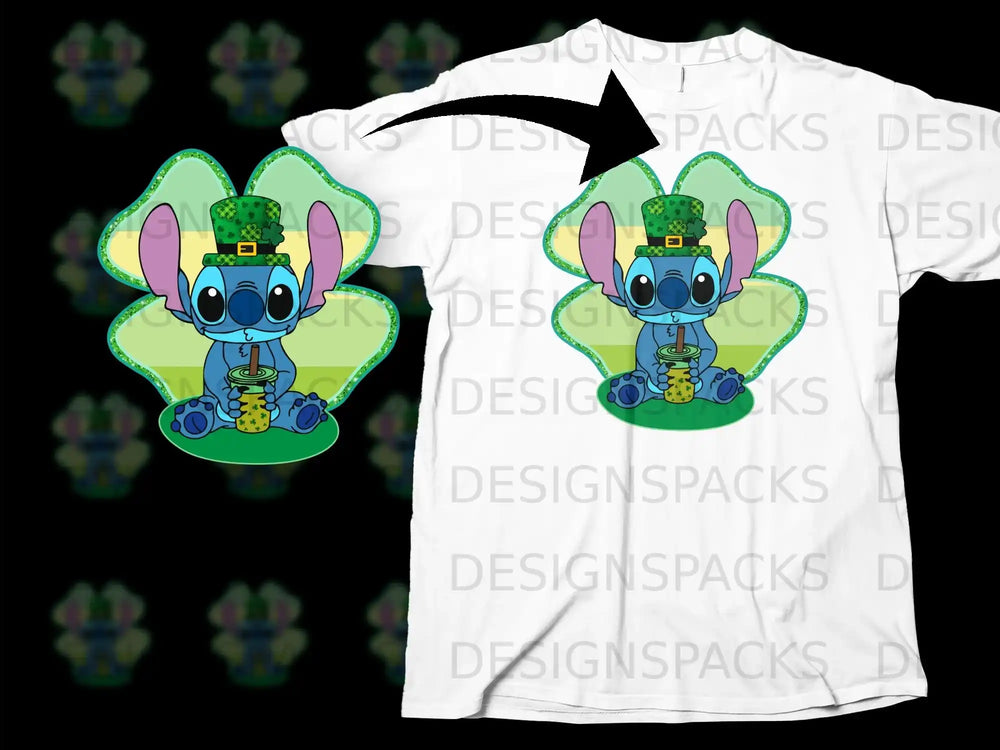 Stitch Leprechaun St Patricks Day Clover Design product type