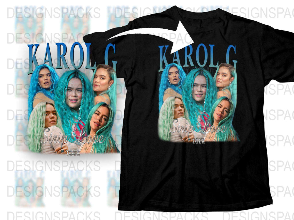 Karol G Inspired Graphic T-Shirt, Colorful Music Artist Fan Merchandise, Hip Hop Pop Culture Apparel