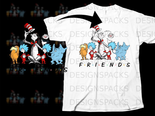 The Cat in the Hat characters with 