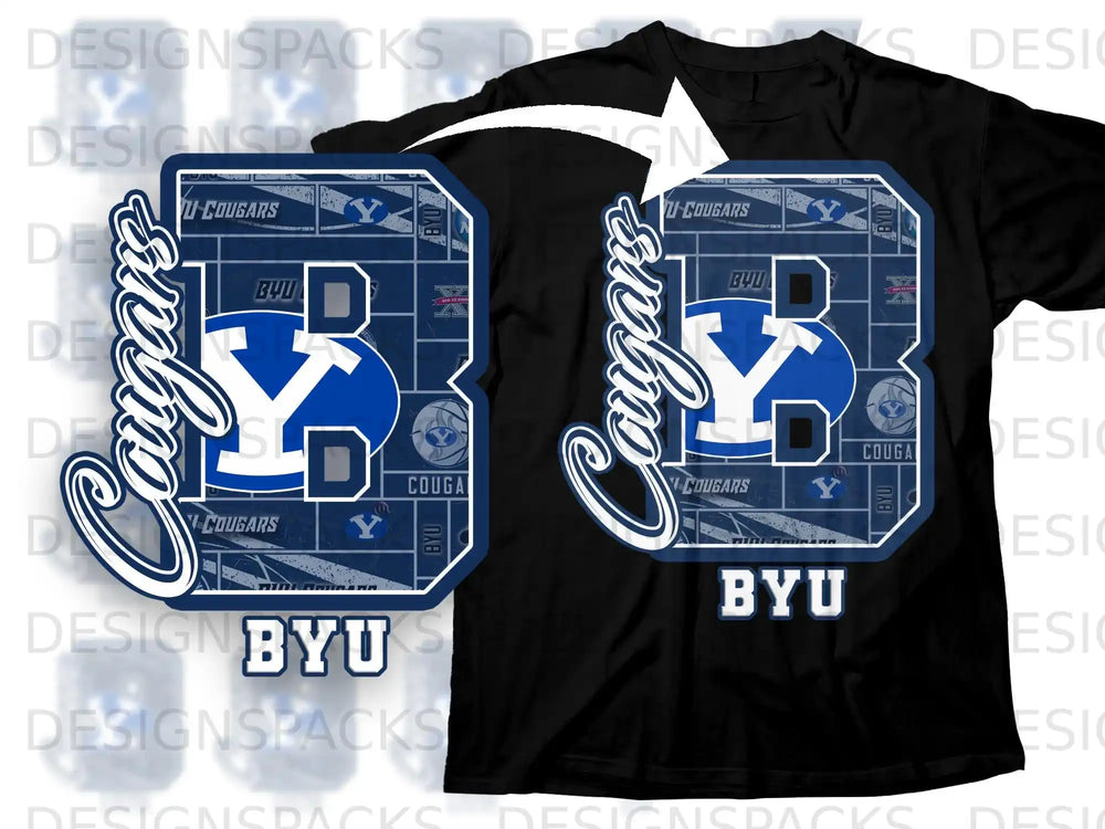 BYU Cougars Large Bold B Design BYU T-shirt