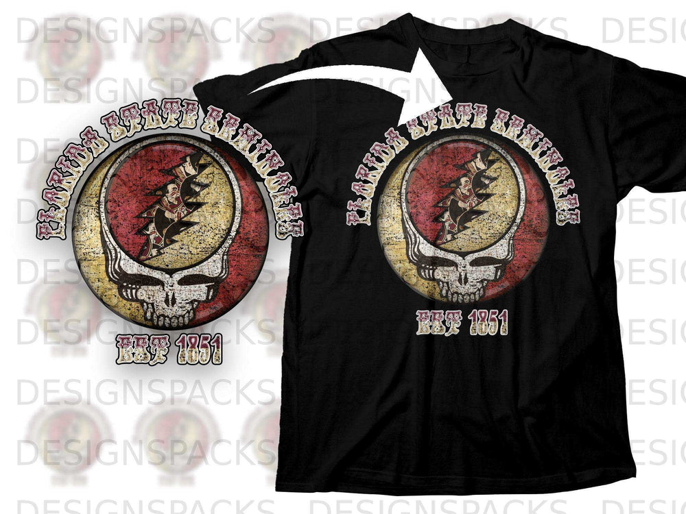 Florida State Seminoles Skull Vintage Design Shirt